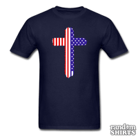Load image into Gallery viewer, American Flag Cross - RandomShirts.com
