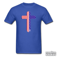 Load image into Gallery viewer, American Flag Cross - RandomShirts.com
