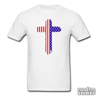 Load image into Gallery viewer, American Flag Cross - RandomShirts.com
