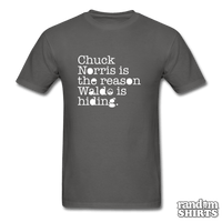 Load image into Gallery viewer, Chuck Norris is the reason Waldo is hiding - RandomShirts.com
