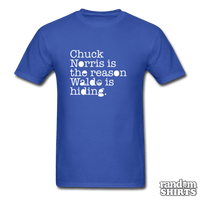 Load image into Gallery viewer, Chuck Norris is the reason Waldo is hiding - RandomShirts.com
