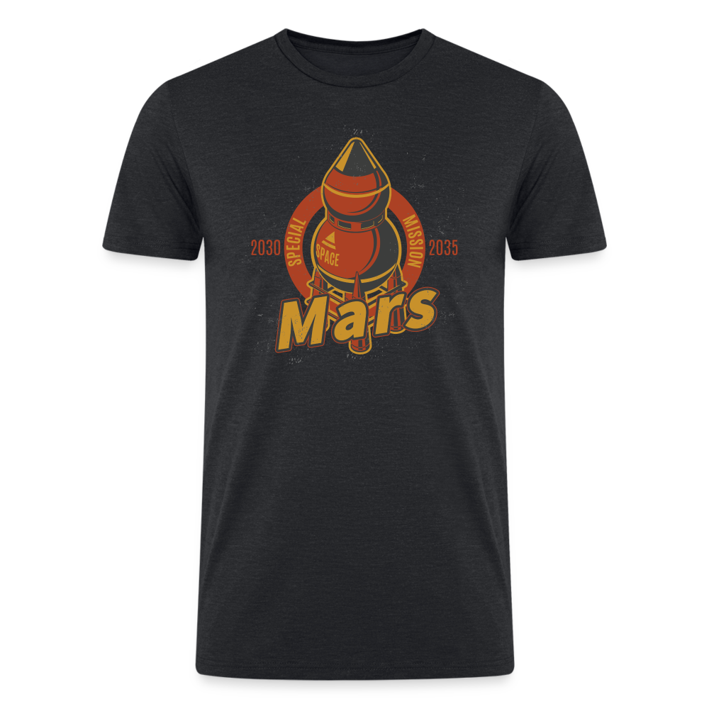 Mission To Mars Men’s Tri-Blend Organic T-Shirt - heather black