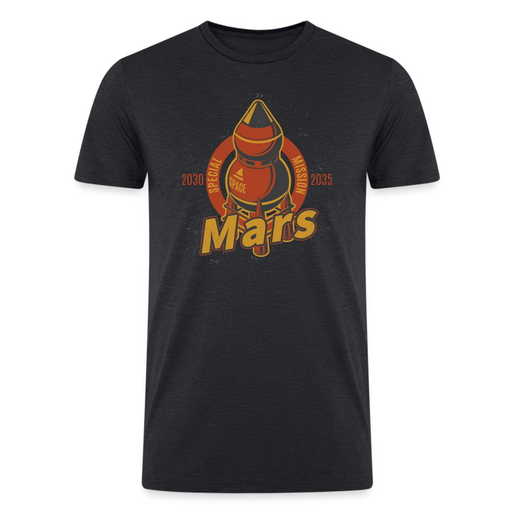 Mission To Mars Men’s Tri-Blend Organic T-Shirt - heather black