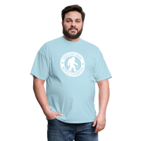 Load image into Gallery viewer, Bigfoot Hide &amp; Seek Champ: Humorous Cryptozoology Legend Tee - powder blue
