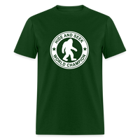 Load image into Gallery viewer, Bigfoot Hide &amp; Seek Champ: Humorous Cryptozoology Legend Tee - forest green
