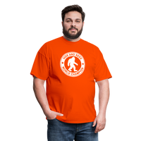 Load image into Gallery viewer, Bigfoot Hide &amp; Seek Champ: Humorous Cryptozoology Legend Tee - orange
