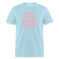 Load image into Gallery viewer, Caffeine, Chaos &amp; Cuss Words: Bold &amp; Cheeky Daily Grind Tee - powder blue
