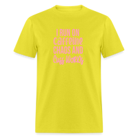 Load image into Gallery viewer, Caffeine, Chaos &amp; Cuss Words: Bold &amp; Cheeky Daily Grind Tee - yellow
