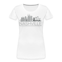 Load image into Gallery viewer, Customizable &#39;Nashville Skyline&quot; Girl&#39;s Trip Premium Organic T-Shirt - white

