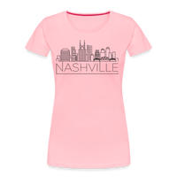 Load image into Gallery viewer, Customizable &#39;Nashville Skyline&quot; Girl&#39;s Trip Premium Organic T-Shirt - pink
