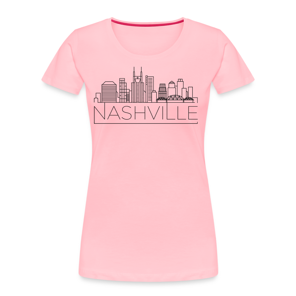 Customizable 'Nashville Skyline" Girl's Trip Premium Organic T-Shirt - pink