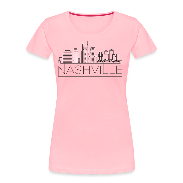 Customizable 'Nashville Skyline" Girl's Trip Premium Organic T-Shirt - pink