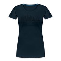 Load image into Gallery viewer, Customizable &#39;Nashville Skyline&quot; Girl&#39;s Trip Premium Organic T-Shirt - deep navy
