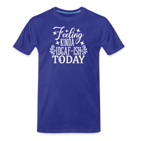 Load image into Gallery viewer, IDGAF-ish Vibes: Unapologetically Honest Premium Organic T-Shirt - royal blue
