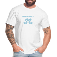 Load image into Gallery viewer, Poolside Confessions: Humorously Honest Swim Tee Premium Organic T-Shirt - white
