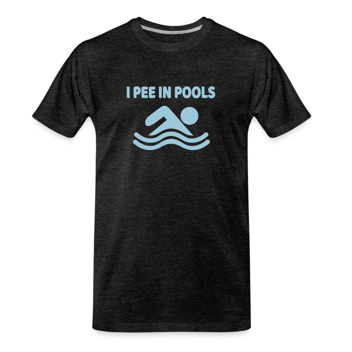 Poolside Confessions: Humorously Honest Swim Tee Premium Organic T-Shirt - charcoal grey