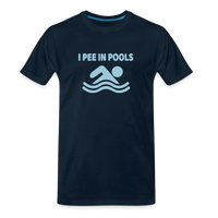 Load image into Gallery viewer, Poolside Confessions: Humorously Honest Swim Tee Premium Organic T-Shirt - deep navy
