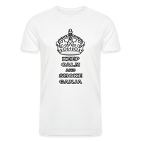 Load image into Gallery viewer, Tranquil High: Keep Calm and Smoke Ganja Tee by iZoot.com - white
