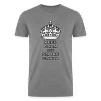 Load image into Gallery viewer, Tranquil High: Keep Calm and Smoke Ganja Tee by iZoot.com - heather gray
