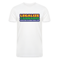 Load image into Gallery viewer, Pharma Shrinker: Legalize Cannabis Tee by iZoot.com - white
