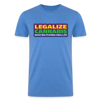 Load image into Gallery viewer, Pharma Shrinker: Legalize Cannabis Tee by iZoot.com -  heather blue
