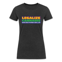 Load image into Gallery viewer, Pharma Shrinker: Legalize Cannabis Tee by iZoot.com (Women&#39;s Fit) - heather black
