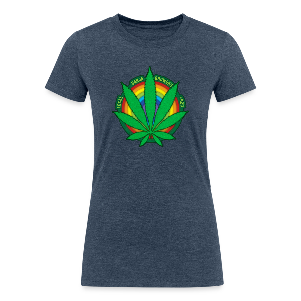 Homegrown Pride: Local Ganja Growers #420 Tee by iZoot.com (Women's Fit) - heather navy