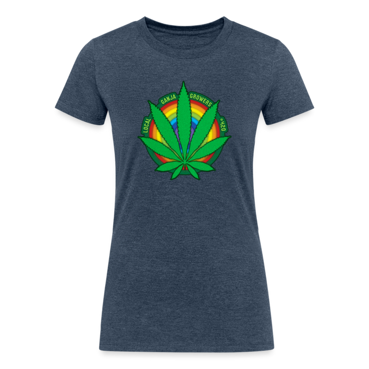Homegrown Pride: Local Ganja Growers #420 Tee by iZoot.com (Women's Fit) - heather navy