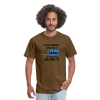 Load image into Gallery viewer, &quot;Jackass Prodigy: Mastering the Unexpected&quot; Unisex T-Shirt - brown
