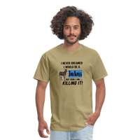Load image into Gallery viewer, &quot;Jackass Prodigy: Mastering the Unexpected&quot; Unisex T-Shirt - khaki
