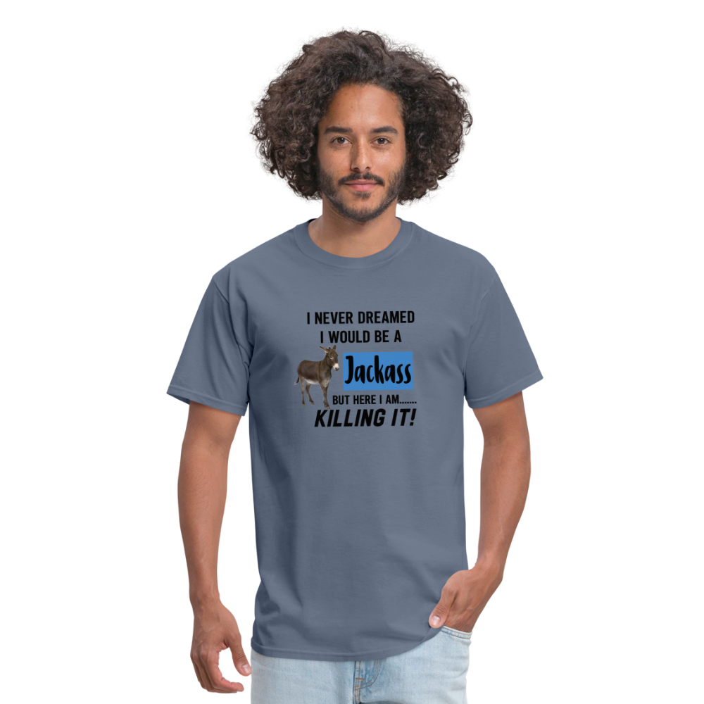 "Jackass Prodigy: Mastering the Unexpected" Unisex T-Shirt - denim
