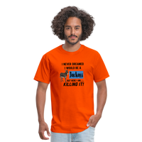 Load image into Gallery viewer, &quot;Jackass Prodigy: Mastering the Unexpected&quot; Unisex T-Shirt - orange

