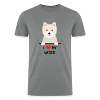 Load image into Gallery viewer, &quot;Westie Love: Pawsitively Smitten&quot; Tri-Blend Unisex T-Shirt - heather gray
