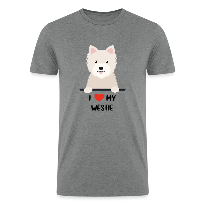"Westie Love: Pawsitively Smitten" Tri-Blend Unisex T-Shirt - heather gray