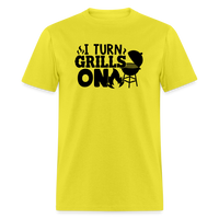Load image into Gallery viewer, Ignite the Sizzle: I Turn Grills On - Fun BBQ Enthusiast T-Shirt - yellow
