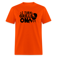 Load image into Gallery viewer, Ignite the Sizzle: I Turn Grills On - Fun BBQ Enthusiast T-Shirt - orange
