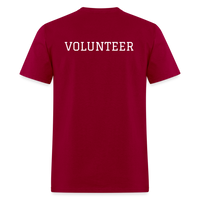 Load image into Gallery viewer, Customizable Volunteer Spirit Tee - Add Your Logo &amp; Showcase Your Dedication - dark red
